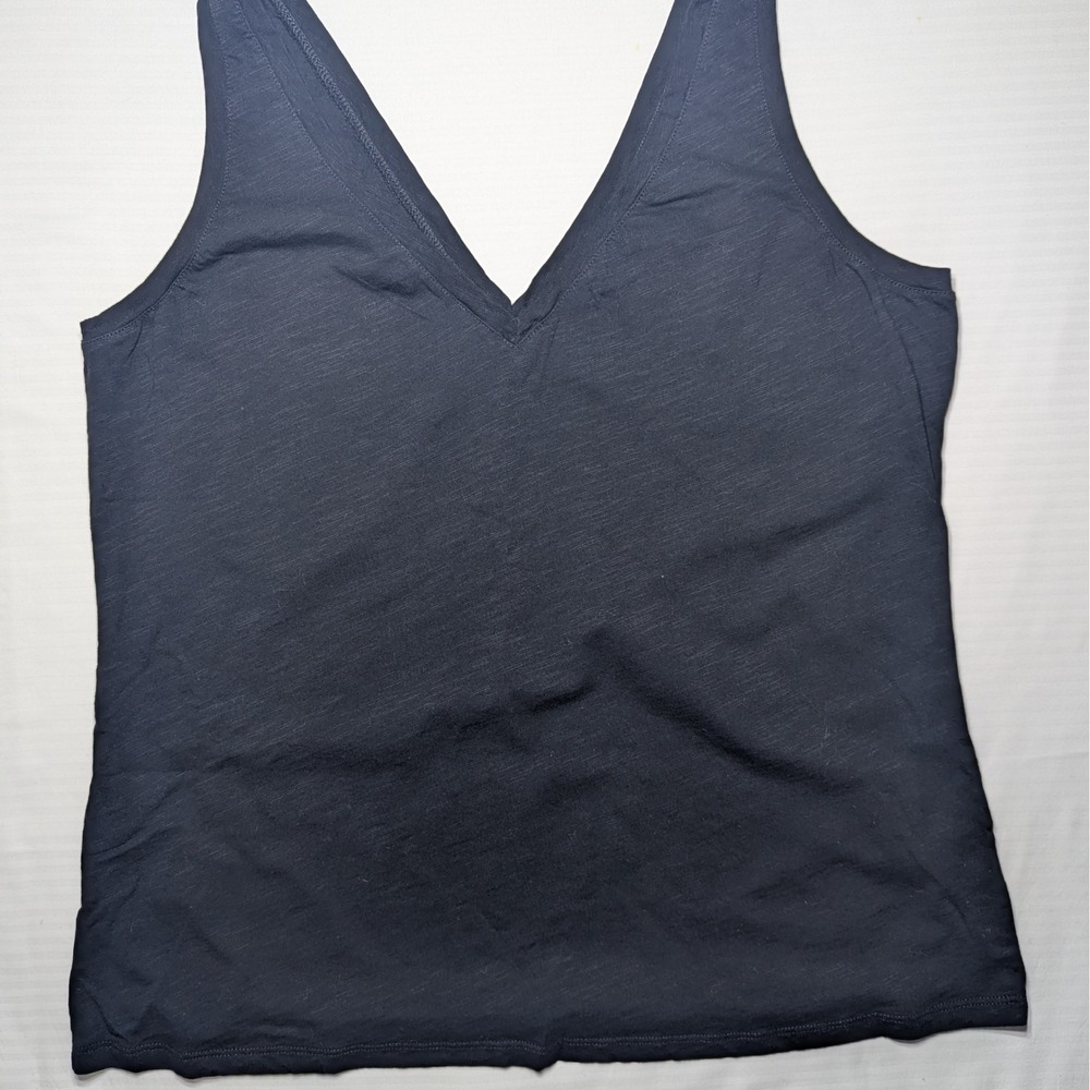 Boden Black V Neck Tank Top Sleeveless Cotton Minimalist Capsule - Picture 2 of 7